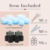 image432HZ 612 Inch Azure Blue Color Aria Gradient Design Frosted Quartz Crystal Singing Bowls Chakra Set of 7 with Carry Case Bags for Sound Healing and MeditationBlue
