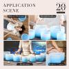 image432HZ 612 Inch Set Of 7 PCS Frosted Chakra Quartz Crystal Singing Bowls for Sound Healing with 2 PCS Travel Carry Case BagBlue