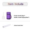 image440HZ 6 Inch F Note Handle Clear Quartz Crystal Singing Bowl  6quot Purple Colored Carry Case Bag  One Suede MalletClear