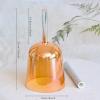 image440HZ 6 Inch F Note Handle Clear Quartz Crystal Singing Bowl  6quot Purple Colored Carry Case Bag  One Suede MalletGolden Tea