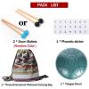image8 Inch Dark Blue Textured Color Stainless Steel Tongue Drum Percussion Instrument Free Mallet ampamp Bag Powerful Energy