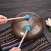image8 Inch Multi Brown Color Stainless Steel Tongue Drum Percussion Instrument Free Mallet ampamp Bag Powerful Energy