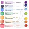 imageSet Of 7 PCS 440HZ 612 Inch Colored Frosted Chakra Quartz Crystal Singing Bowls Sound Healing Instrument with 2 PCS Travel Carry Case Bag for MeditationColor 612