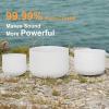 imageSet of 3 PCS 440HZ 6quot A Note 8quot F Note and 10quot C Note Frosted Chakra Quartz Crystal Singing Bowl with Carry Case Bag for Sound Healing Meditation