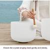 imageSet of 3 PCS 440HZ 6quot A Note 8quot F Note and 10quot C Note Frosted Chakra Quartz Crystal Singing Bowl with Carry Case Bag for Sound Healing Meditation