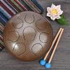 image8 Inch Multi Brown Color Stainless Steel Tongue Drum Percussion Instrument Free Mallet ampamp Bag Powerful Energy